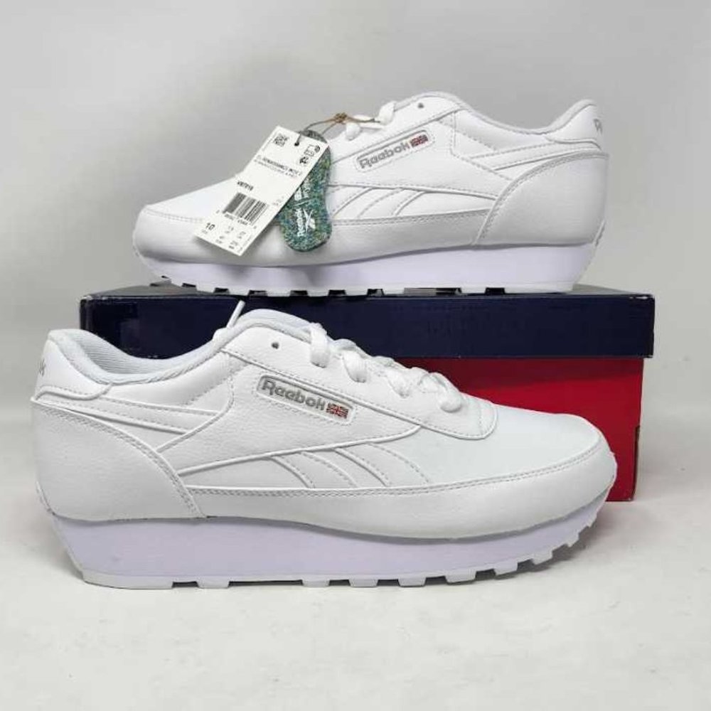 New women's 10 wide Reebok Classic Renaissance white/steel sneaker 10D